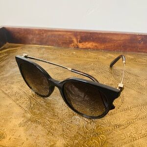 Valentino Black and Gold Sunglasses